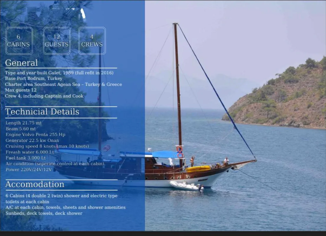 Gulet 75 Gulet 75 Ft In Bodrum BYBD 3 23 METRE 6 CAB NS BednBlue