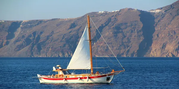 Traditional sailboat Santorini