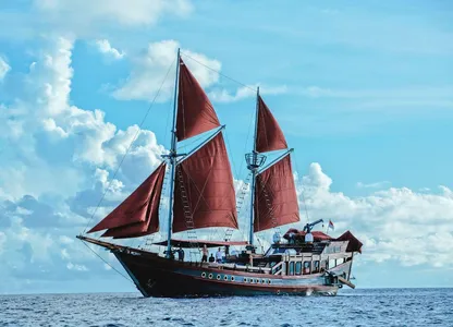 Wooden hulled schooner Phinisi